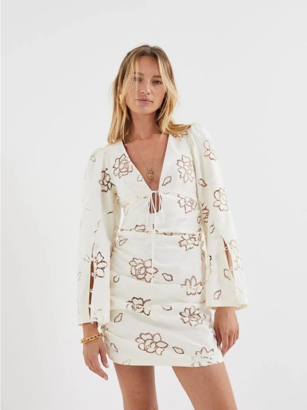 For Love and Lemons Renee Bell Sleeve Dress